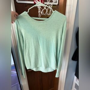 Athleta Mint Green Long Sleeve Crew Top
